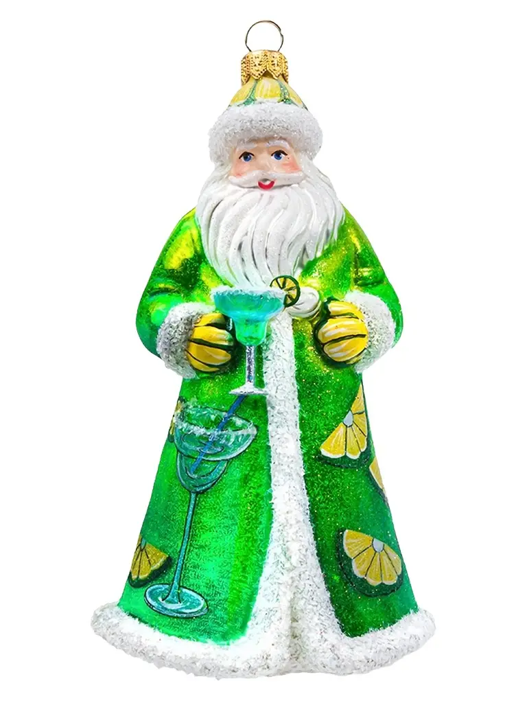 Joy To The World Glitterazzi Margarita Santa Ornament