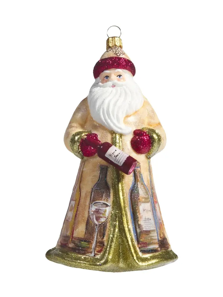 Joy To The World Glitterazzi Vineyard Santa Ornament