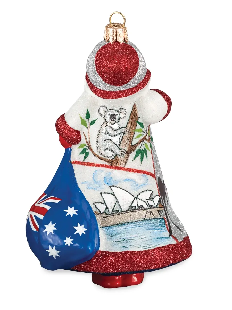 Joy To The World Glitterazzi International Santa Australia Ornament | Thumbnail 2 Joy To The World Glitterazzi International Santa Australia Ornament | Thumbnail 2