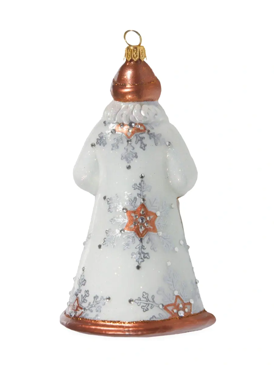 Joy To The World Glitterazzi Copper Snowflakes Santa Ornament | Thumbnail 2 Joy To The World Glitterazzi Copper Snowflakes Santa Ornament | Thumbnail 2