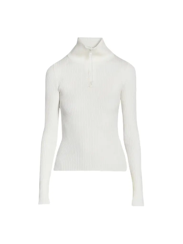 Women's Rib-Knit Cotton-Blend Sweater Women's Rib-Knit Cotton-Blend Sweater