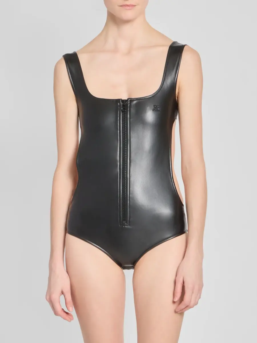 Courrèges Women's Faux-Leather Cut-Out Bodysuit | Thumbnail 6 Courrèges Women's Faux-Leather Cut-Out Bodysuit | Thumbnail 6
