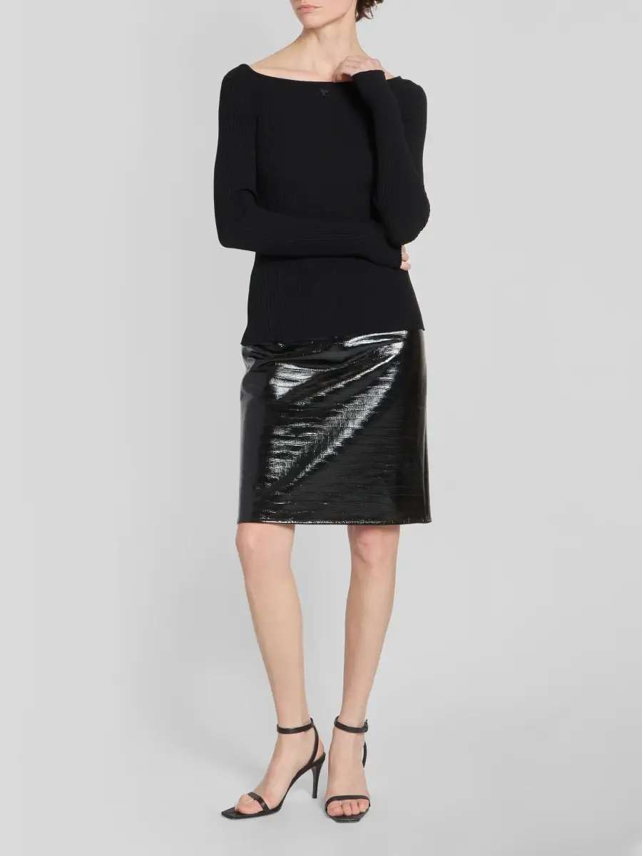 Courrèges Women's Rib-Knit Boatneck Sweater | Thumbnail 2 Courrèges Women's Rib-Knit Boatneck Sweater | Thumbnail 2