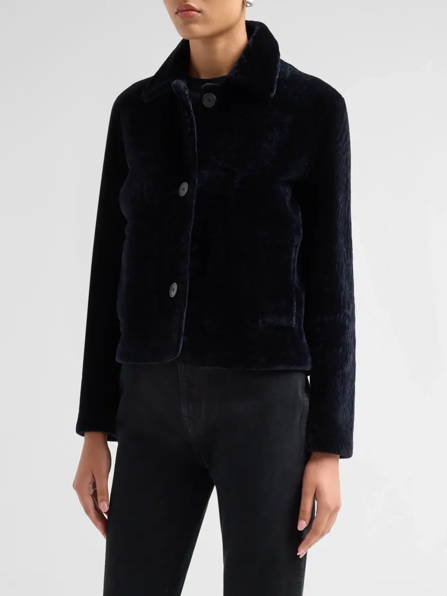 ARMA Women's Emy Velvet-Finish Leather Jacket | Thumbnail 4 ARMA Women's Emy Velvet-Finish Leather Jacket | Thumbnail 4