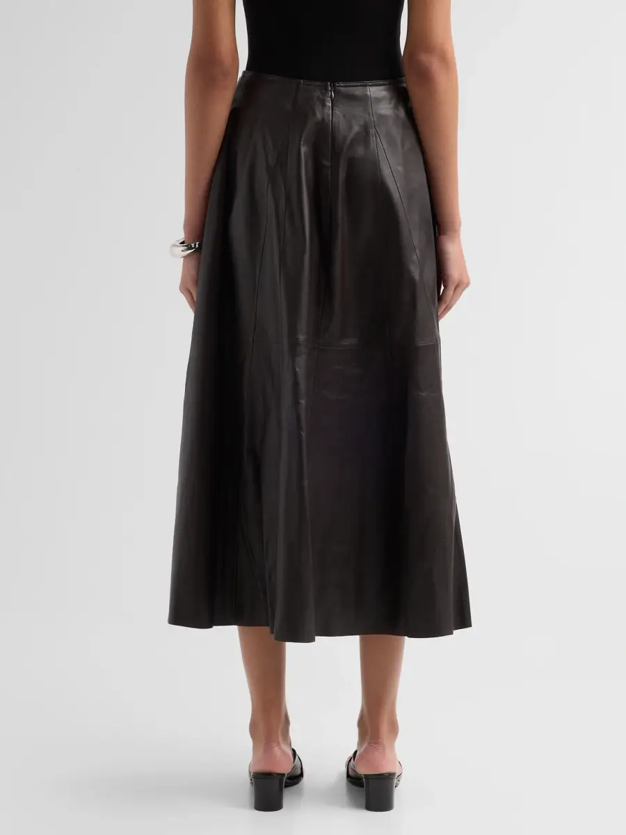 ARMA Women's Eleni Leather Midi Skirt | Thumbnail 3 ARMA Women's Eleni Leather Midi Skirt | Thumbnail 3