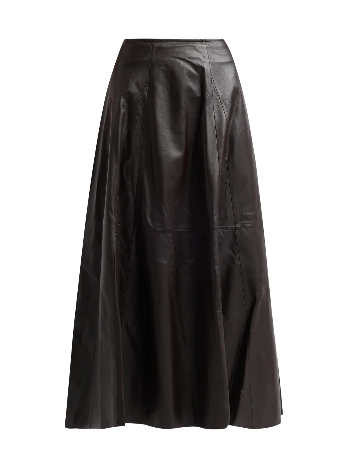 Women's Eleni Leather Midi Skirt