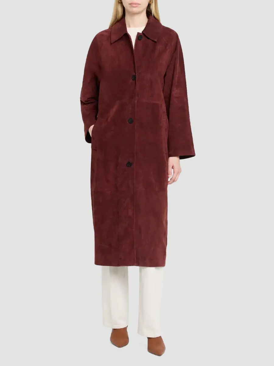 ARMA Women's Judy Suede Longline Coat | Thumbnail 2 ARMA Women's Judy Suede Longline Coat | Thumbnail 2
