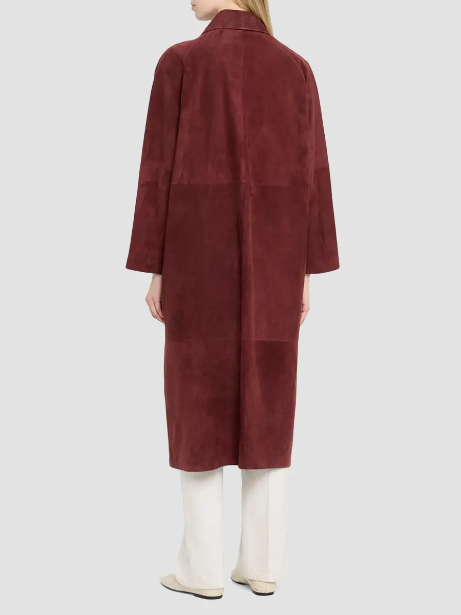 ARMA Women's Judy Suede Longline Coat | Thumbnail 3 ARMA Women's Judy Suede Longline Coat | Thumbnail 3