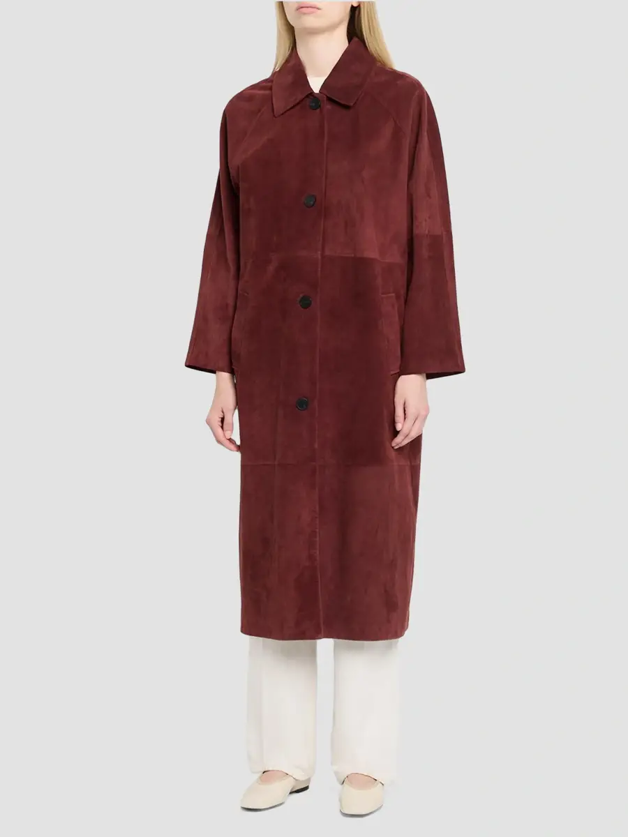 ARMA Women's Judy Suede Longline Coat | Thumbnail 4 ARMA Women's Judy Suede Longline Coat | Thumbnail 4