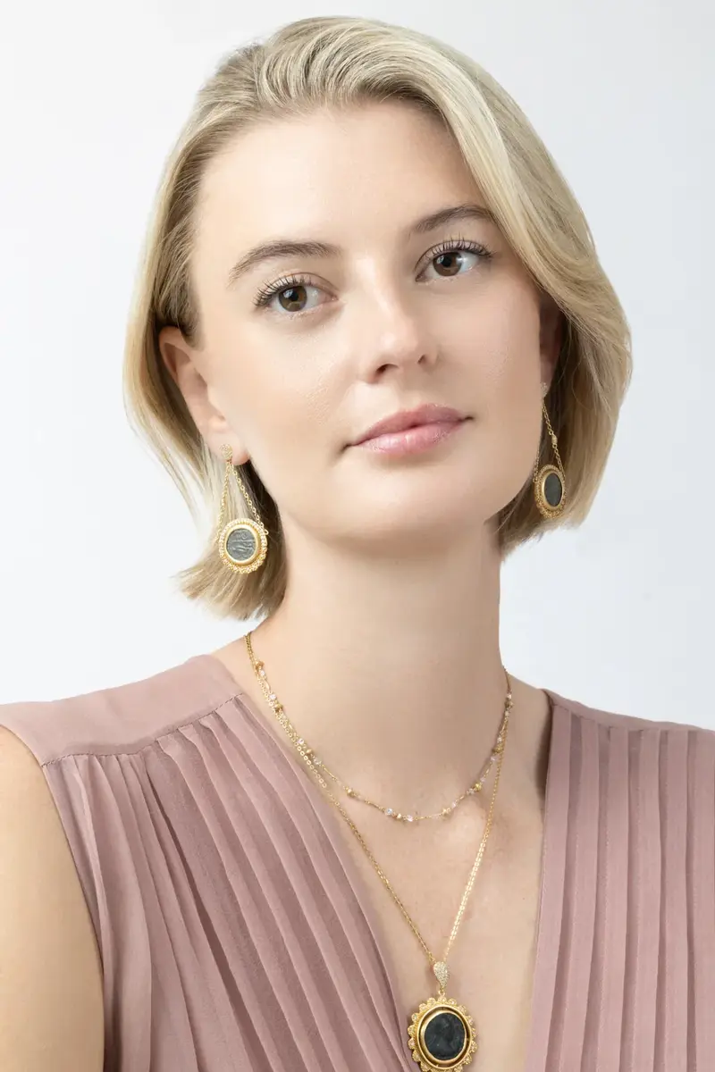 Coomi Diamond Antiquity Coin Double-Chain Earrings | Thumbnail 3 Coomi Diamond Antiquity Coin Double-Chain Earrings | Thumbnail 3