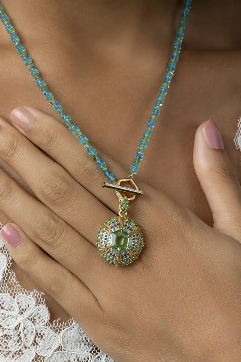 MEREDITH YOUNG Mint Tourmaline Lagoon Locket | Thumbnail 2 MEREDITH YOUNG Mint Tourmaline Lagoon Locket | Thumbnail 2