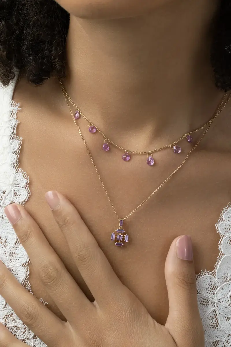 MEREDITH YOUNG Pink Sapphire Unfolding Pendant | Thumbnail 2 MEREDITH YOUNG Pink Sapphire Unfolding Pendant | Thumbnail 2