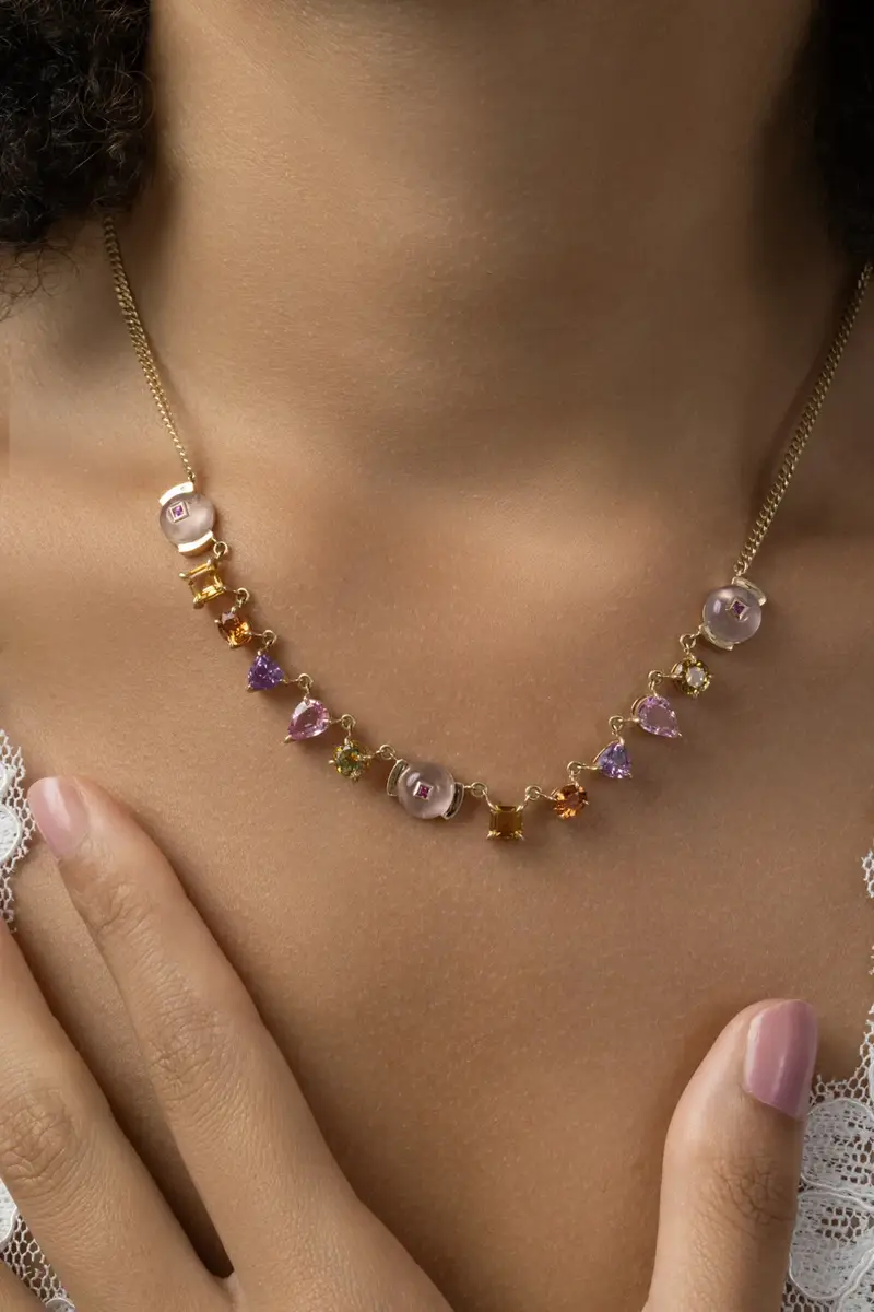 MEREDITH YOUNG Sapphire Indian Summer Station Necklace | Thumbnail 2 MEREDITH YOUNG Sapphire Indian Summer Station Necklace | Thumbnail 2