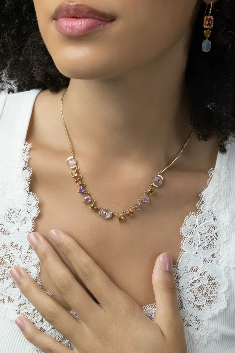 MEREDITH YOUNG Sapphire Indian Summer Station Necklace | Thumbnail 3 MEREDITH YOUNG Sapphire Indian Summer Station Necklace | Thumbnail 3