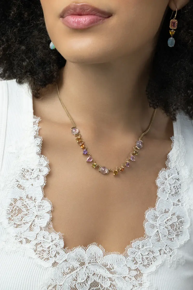 Sapphire Indian Summer Station Necklace Sapphire Indian Summer Station Necklace