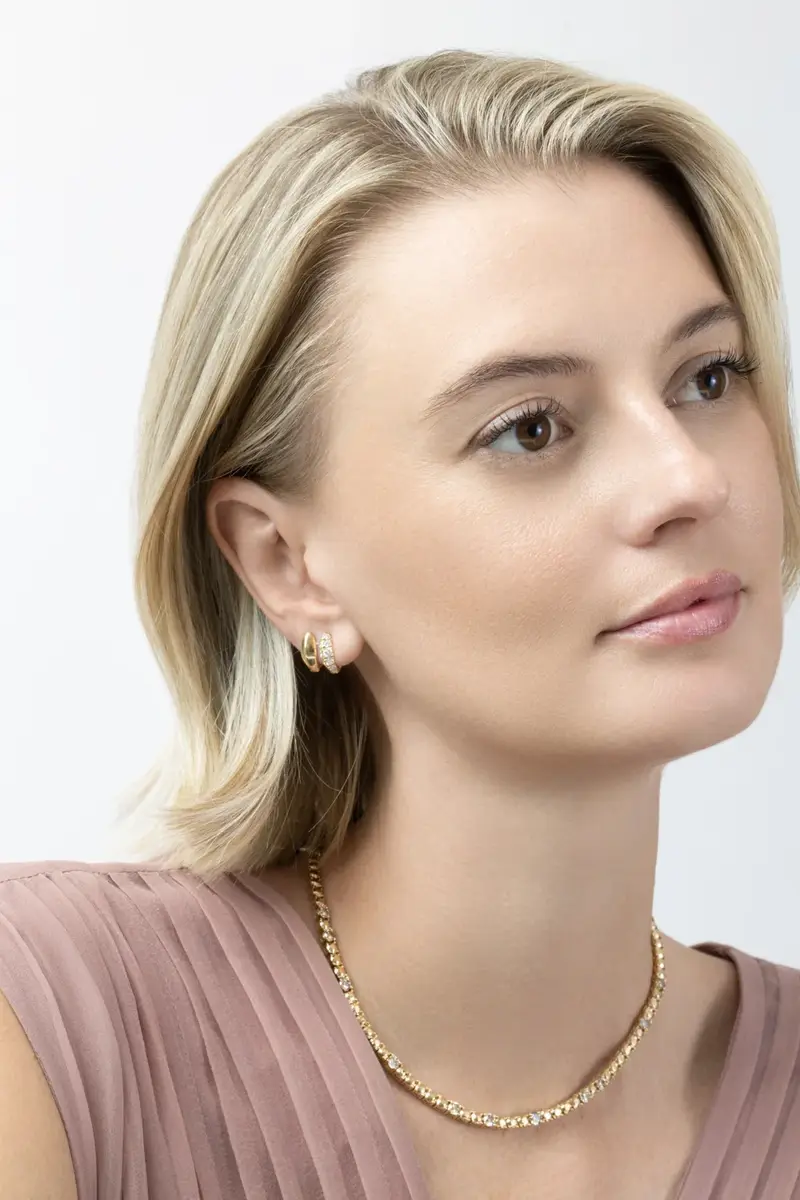 Melissa Kaye Millie Huggie Hoop Earrings | Thumbnail 2 Melissa Kaye Millie Huggie Hoop Earrings | Thumbnail 2