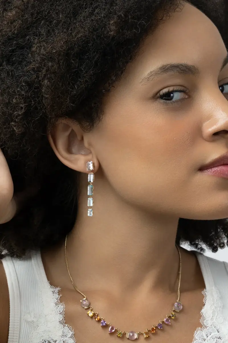 MEREDITH YOUNG Morganite Cotton Candy Drop Earrings | Thumbnail 2 MEREDITH YOUNG Morganite Cotton Candy Drop Earrings | Thumbnail 2