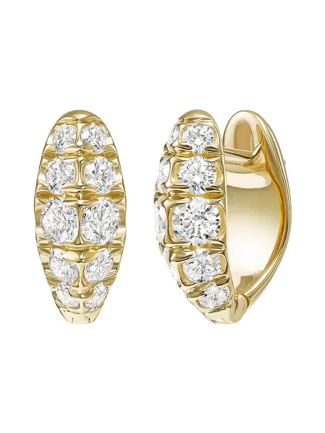 Melissa Kaye Diamond Millie Huggie Hoop Earrings