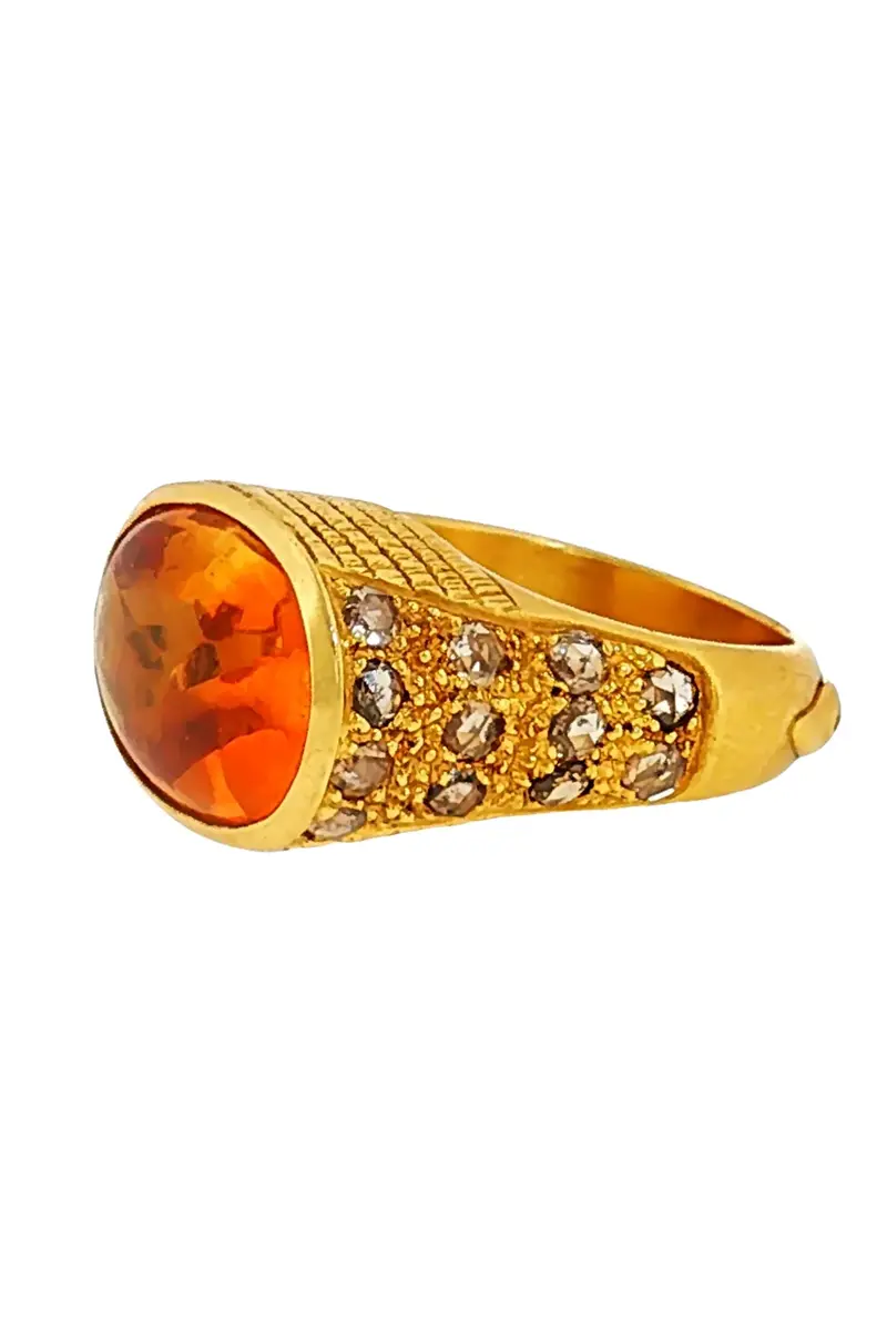 Coomi Citrine Eternity Spice Ring | Thumbnail 5 Coomi Citrine Eternity Spice Ring | Thumbnail 5