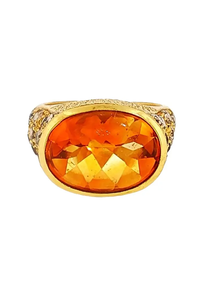 Coomi Citrine Eternity Spice Ring