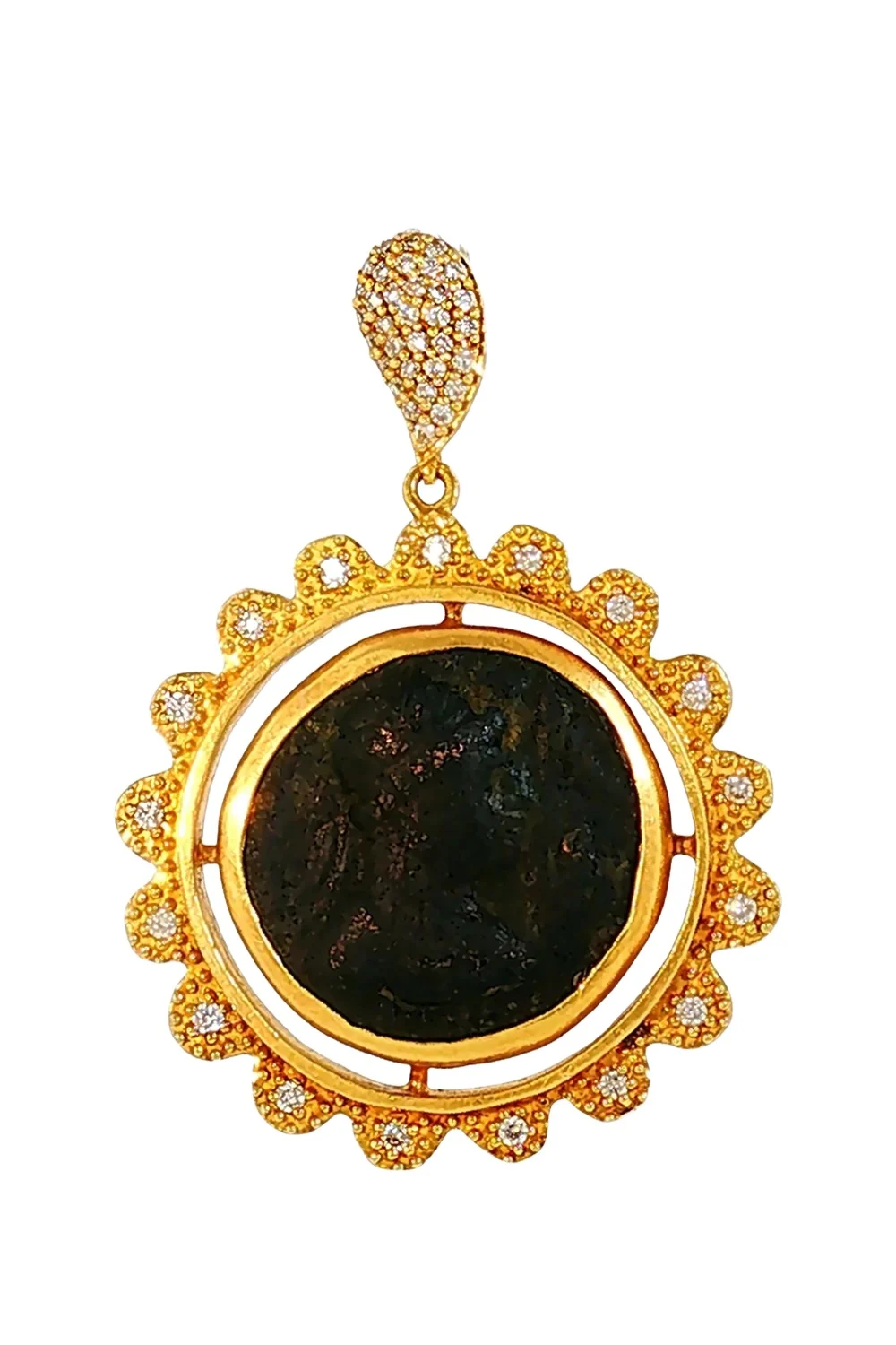 Diamond Antiquity Coin Pendant Diamond Antiquity Coin Pendant
