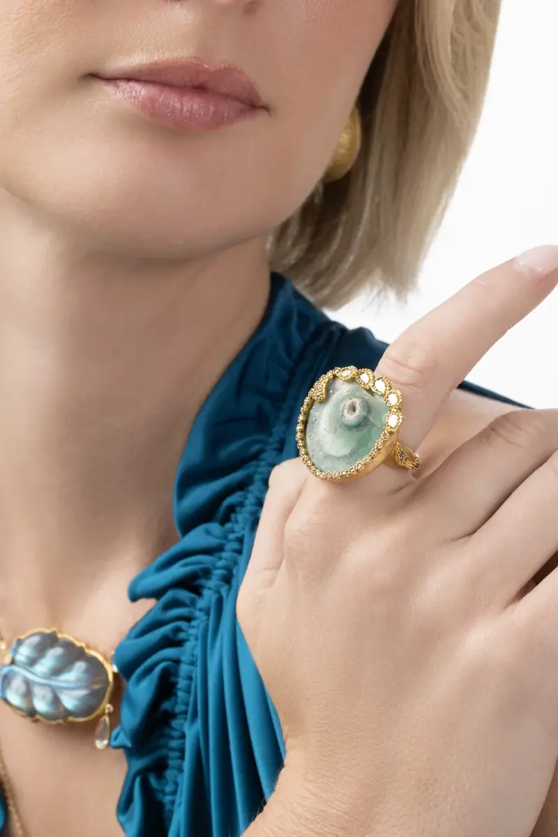 Coomi Diamond Roman Glass Antiquity Ring | Thumbnail 2 Coomi Diamond Roman Glass Antiquity Ring | Thumbnail 2