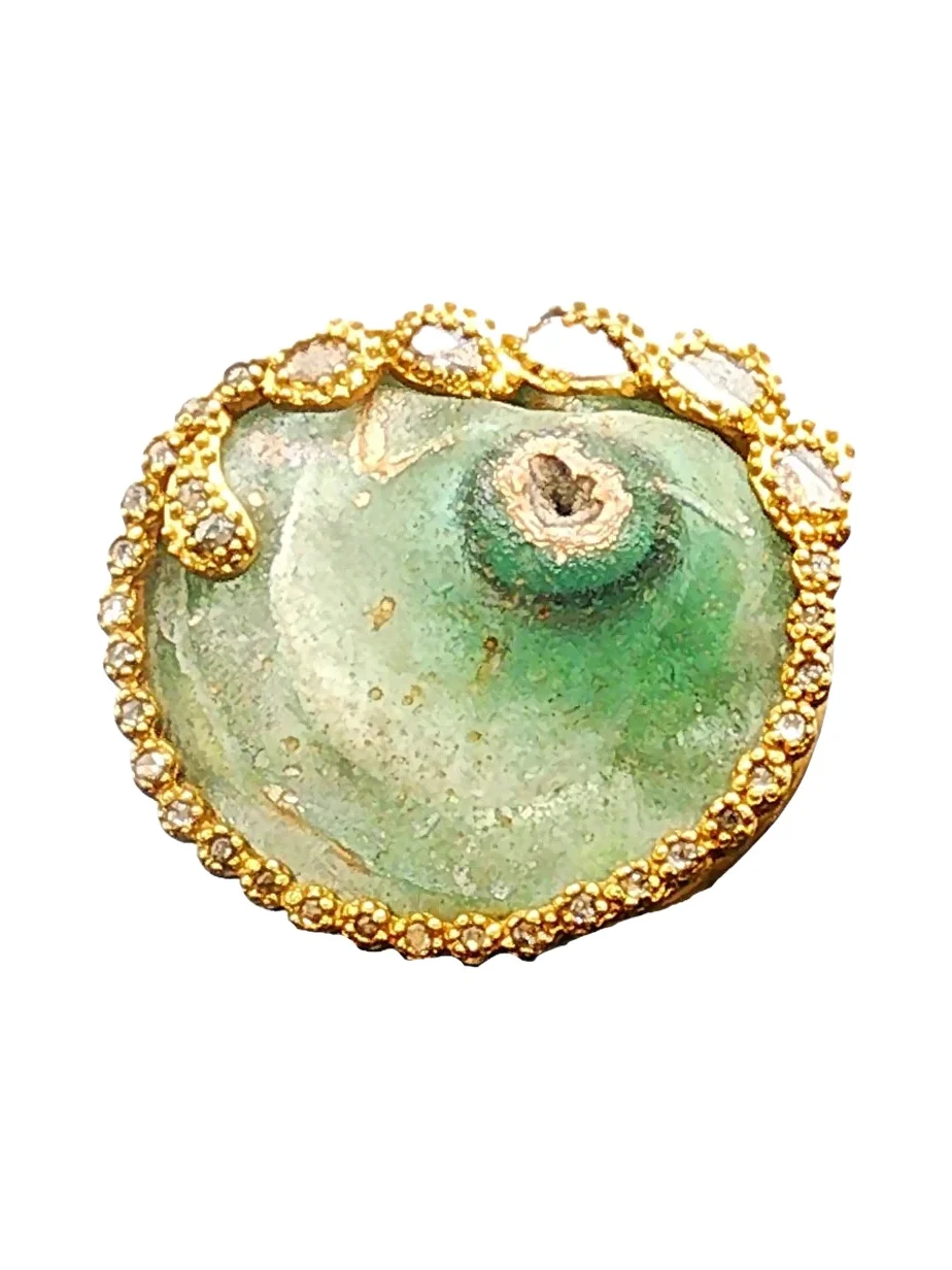 Diamond Roman Glass Antiquity Ring Diamond Roman Glass Antiquity Ring