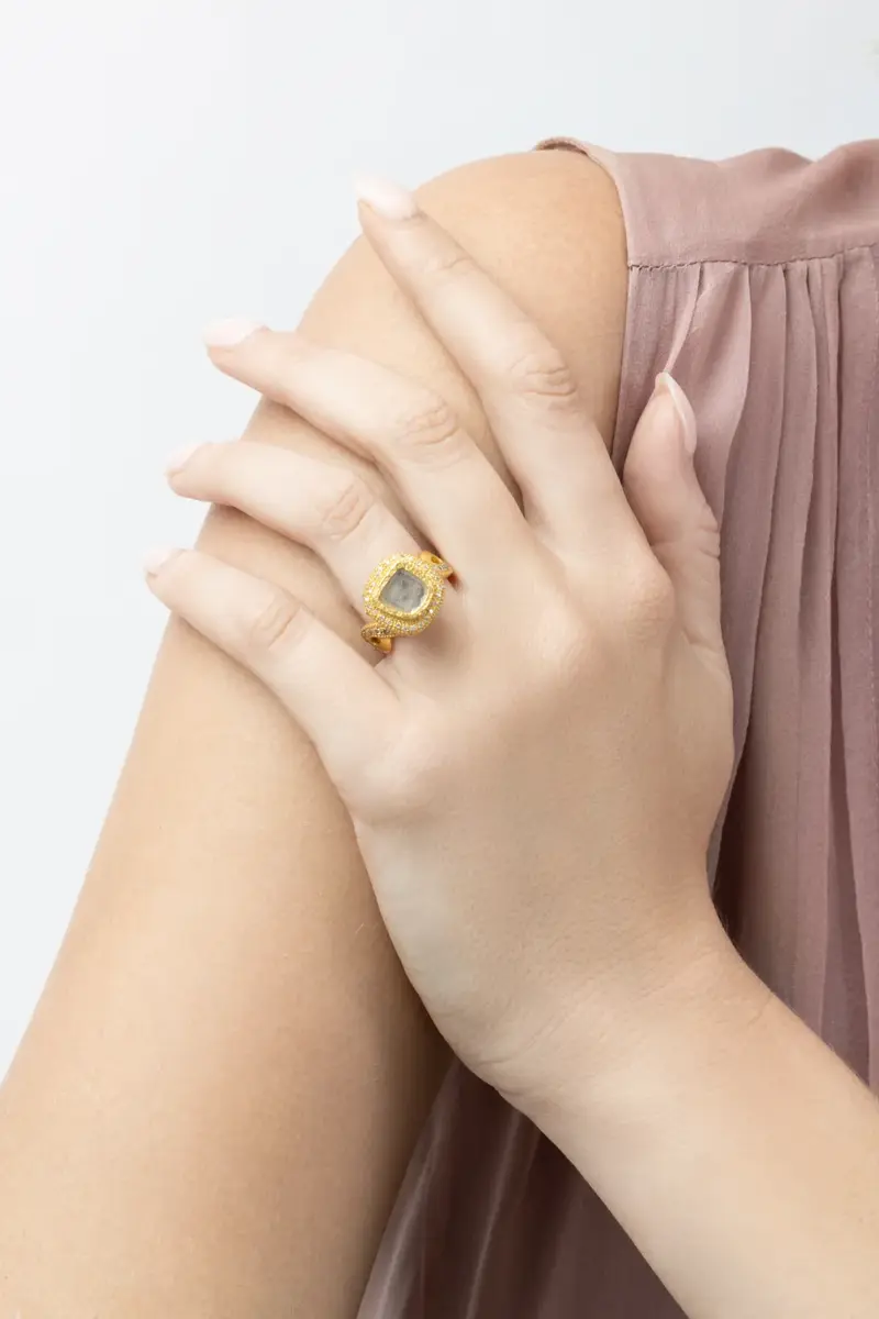 Coomi Diamond Square Luminosity Ring | Thumbnail 2 Coomi Diamond Square Luminosity Ring | Thumbnail 2