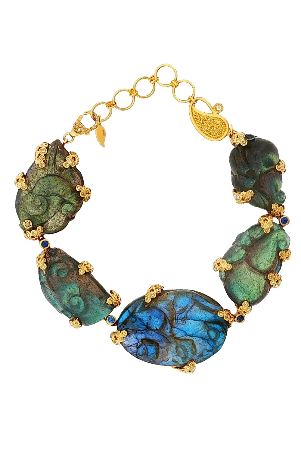 Labradorite Carved Affinity Bracelet