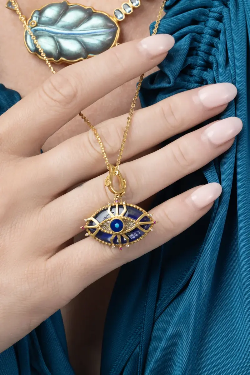 Coomi Lapis Diamond Ruby Trinetra Evil Eye Pendant | Thumbnail 3 Coomi Lapis Diamond Ruby Trinetra Evil Eye Pendant | Thumbnail 3