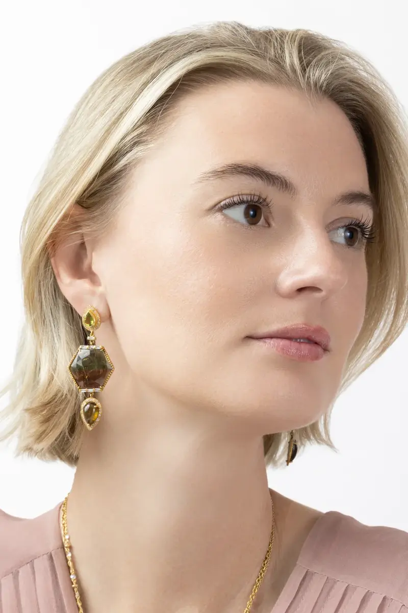 Coomi Peridot Tourmaline Drop Earrings | Thumbnail 2 Coomi Peridot Tourmaline Drop Earrings | Thumbnail 2