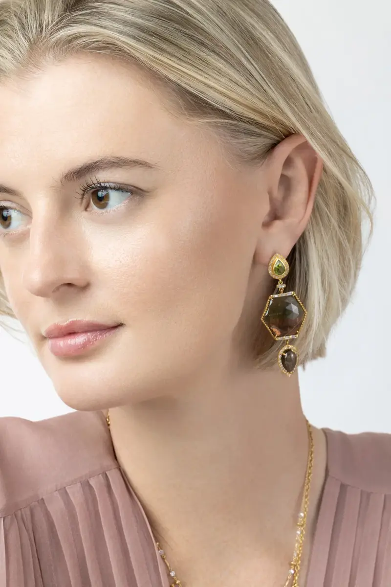 Coomi Peridot Tourmaline Drop Earrings | Thumbnail 3 Coomi Peridot Tourmaline Drop Earrings | Thumbnail 3