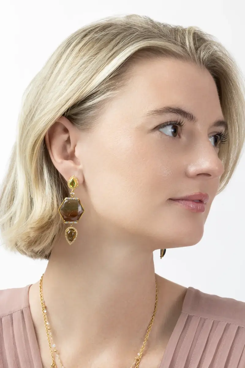 Coomi Peridot Tourmaline Drop Earrings | Thumbnail 4 Coomi Peridot Tourmaline Drop Earrings | Thumbnail 4