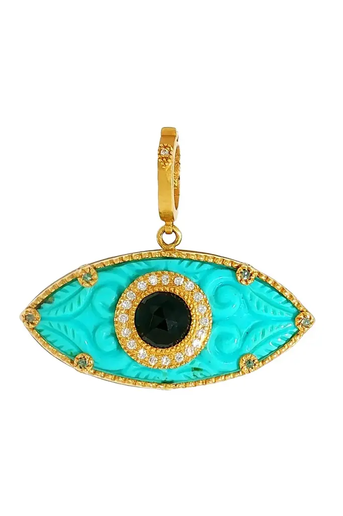 Turquoise Onyx Evil Eye Pendant Turquoise Onyx Evil Eye Pendant