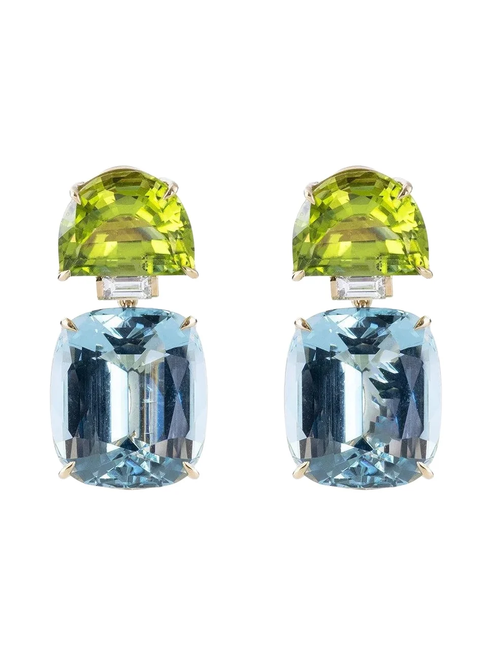 DENISE CASSOU Aquamarine Peridot Seed Earrings