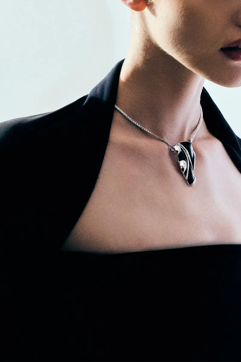 DENISE CASSOU Black Agate Diamond Frost Pendant | Thumbnail 2 DENISE CASSOU Black Agate Diamond Frost Pendant | Thumbnail 2
