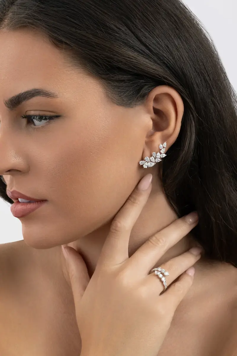 ARZANO Diamond Crawler Earrings | Thumbnail 2 ARZANO Diamond Crawler Earrings | Thumbnail 2