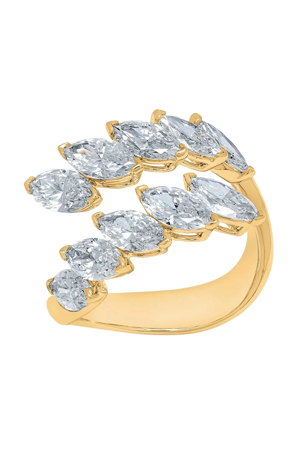 Diamond Two Row Open Ring Diamond Two Row Open Ring