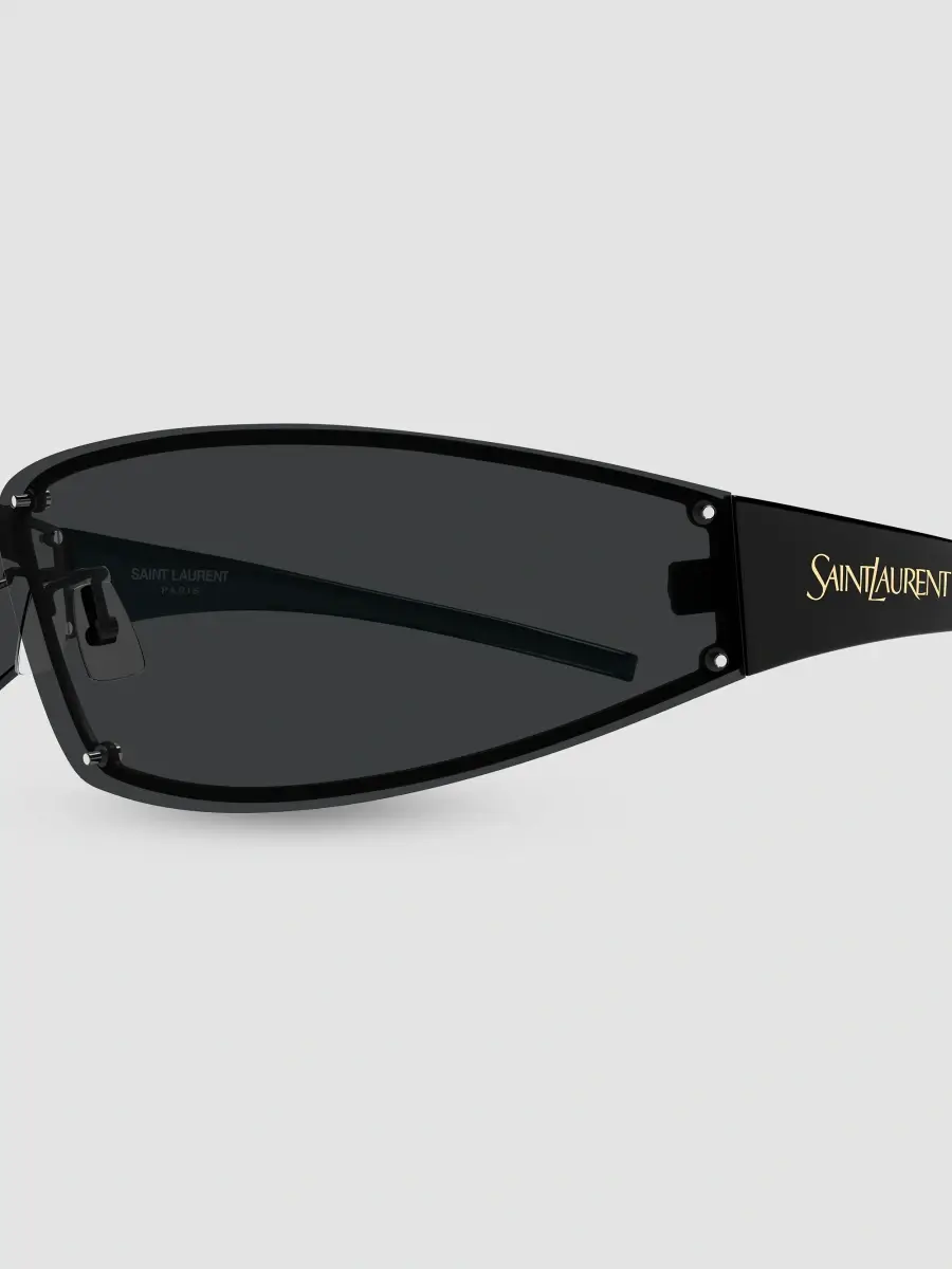 Saint Laurent Men's 82MM Wrap Sunglasses | Thumbnail 3