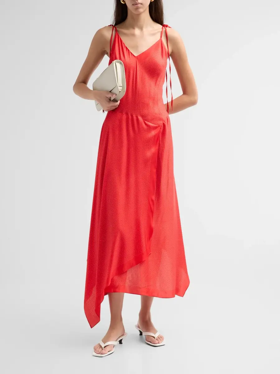 A.L.C. A. L.C. Women's Aleena Asymmetric V-Neck Midi Dress | Thumbnail 2 A.L.C. A. L.C. Women's Aleena Asymmetric V-Neck Midi Dress | Thumbnail 2