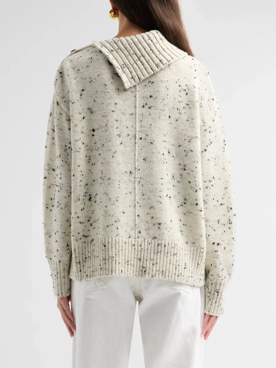 A.L.C. A. L.C. Women's Kit Marl-Knit Spread-Collar Sweater | Thumbnail 3