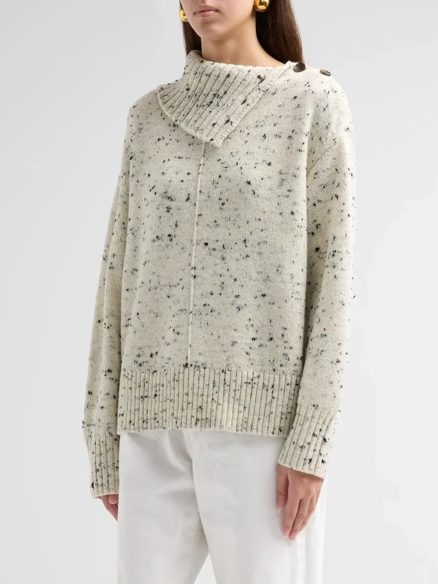 A.L.C. A. L.C. Women's Kit Marl-Knit Spread-Collar Sweater | Thumbnail 4