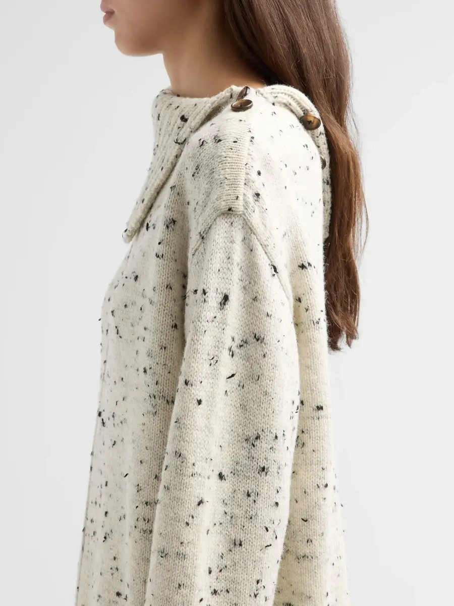 A.L.C. A. L.C. Women's Kit Marl-Knit Spread-Collar Sweater | Thumbnail 5
