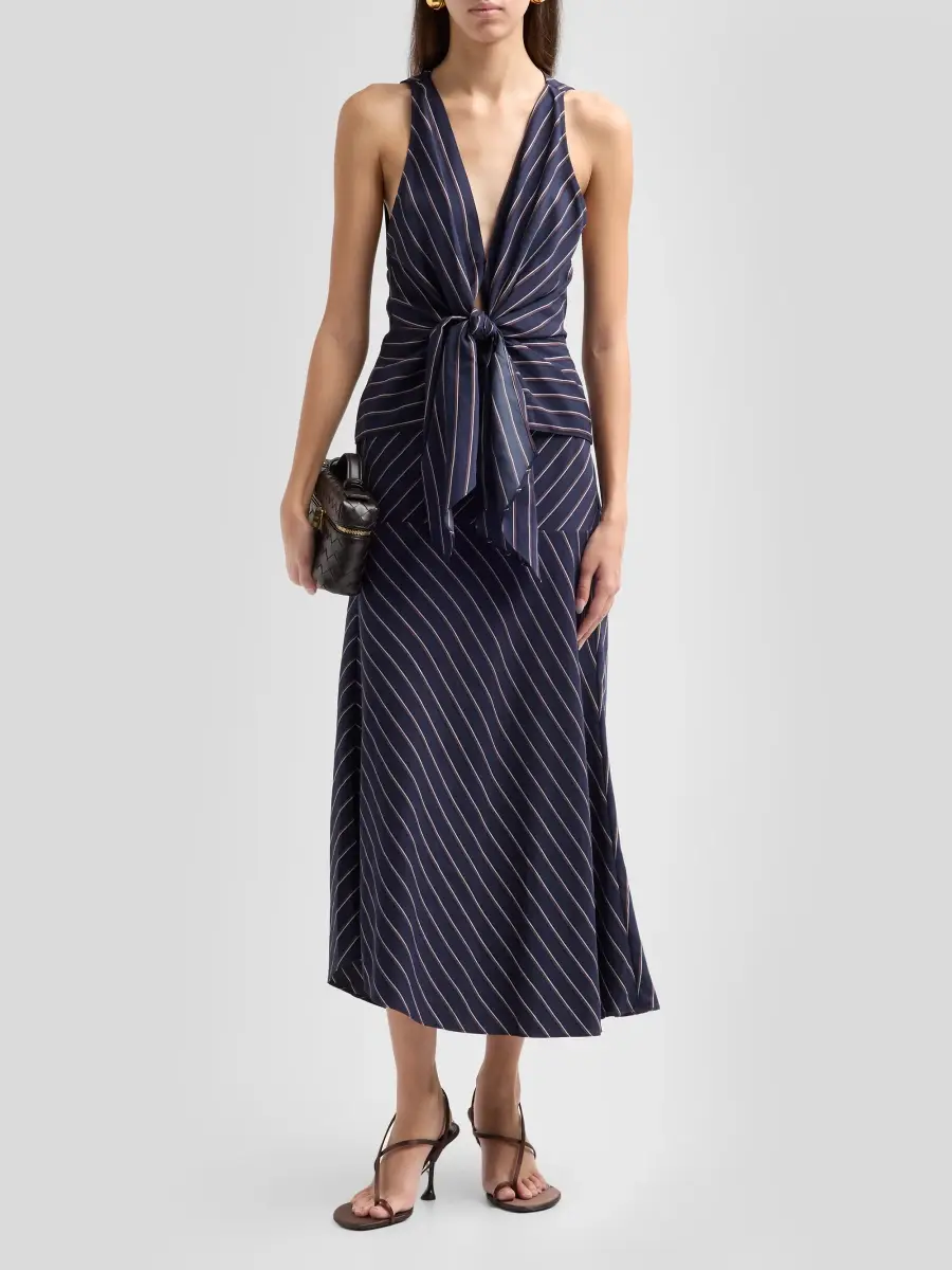 A.L.C. A. L.C. Women's Kara Pinstriped A-Line Midi Skirt | Thumbnail 2 A.L.C. A. L.C. Women's Kara Pinstriped A-Line Midi Skirt | Thumbnail 2
