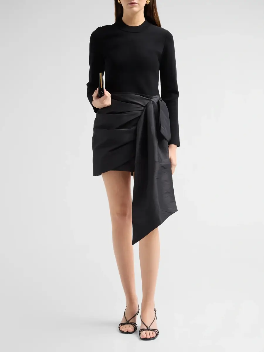 Simkhai Women's Tedda Mixed-Media Mini Dress | Thumbnail 2