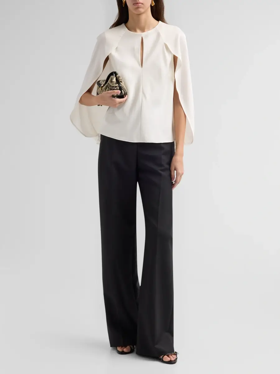 Simkhai Women's Lauren Cape-Sleeve Top | Thumbnail 2