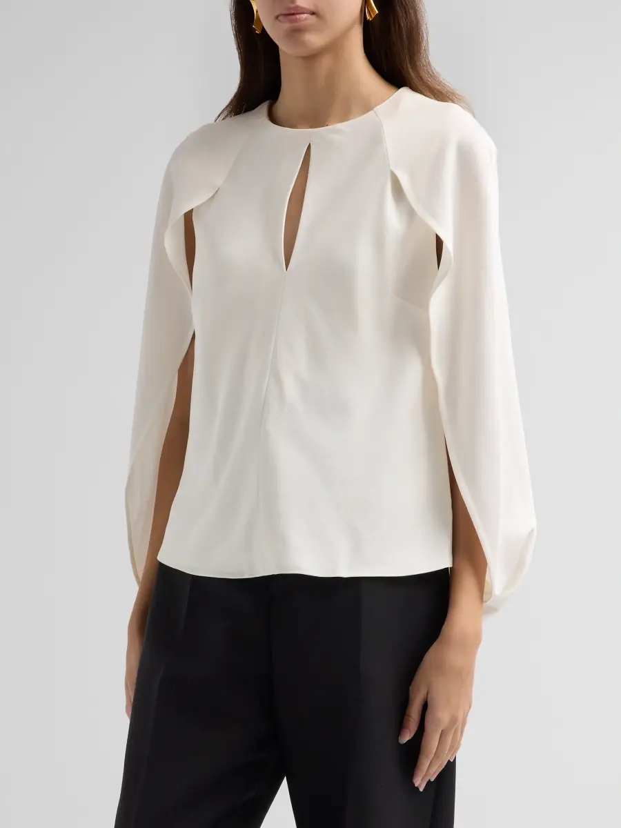 Simkhai Women's Lauren Cape-Sleeve Top | Thumbnail 4