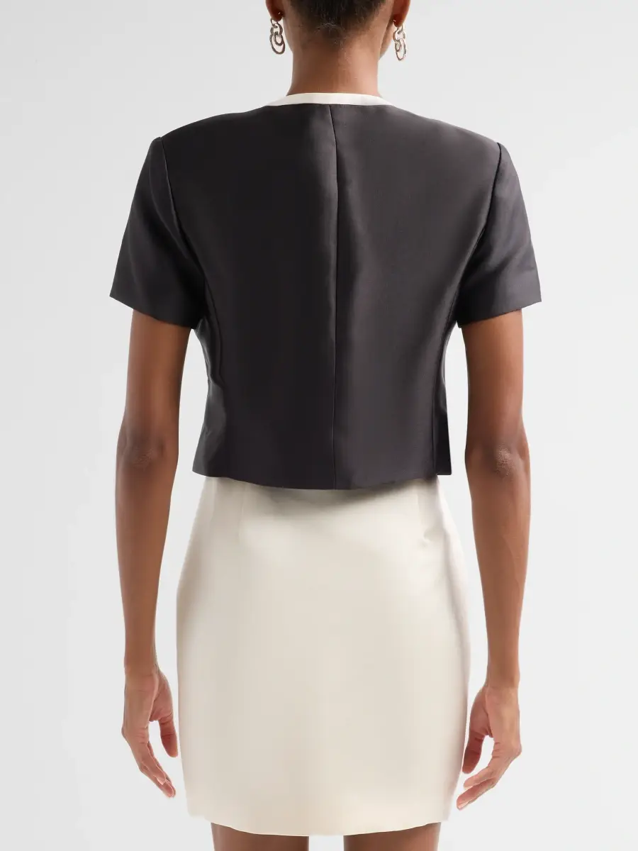 Simkhai Women's Naelle Contrast Bow Twill Top | Thumbnail 3 Simkhai Women's Naelle Contrast Bow Twill Top | Thumbnail 3