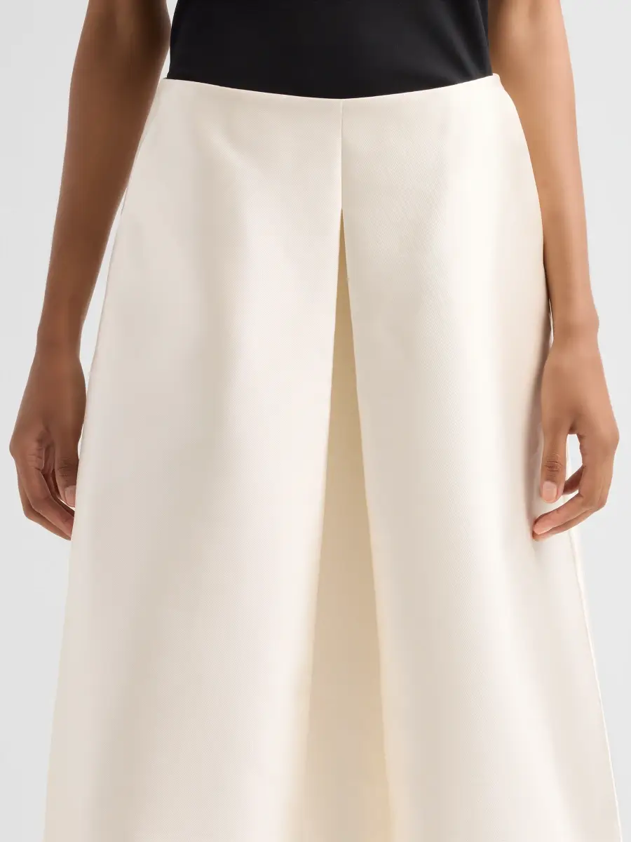 Simkhai Women's Vexa Pleat-Front Twill Midi Skirt | Thumbnail 5