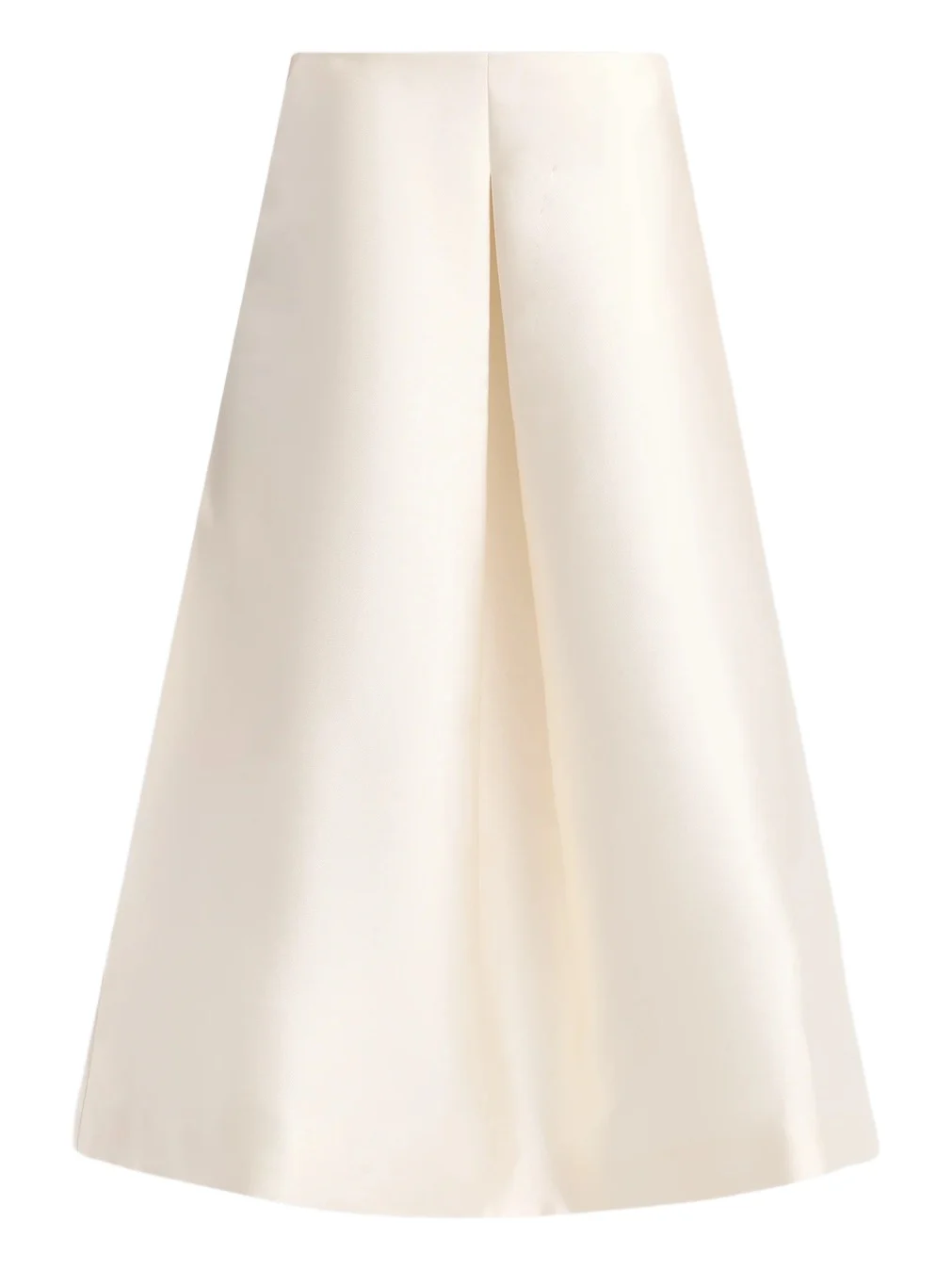 Simkhai Women's Vexa Pleat-Front Twill Midi Skirt